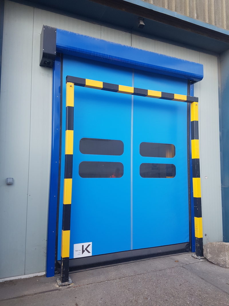 Rapidor Impact high speed roller doors fitted externally