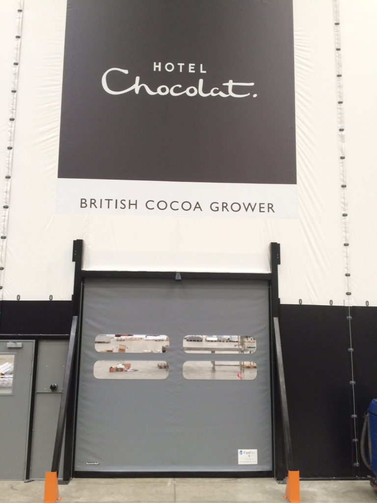 Rapidor Impact high speed roller doors at Hotel Chocolat