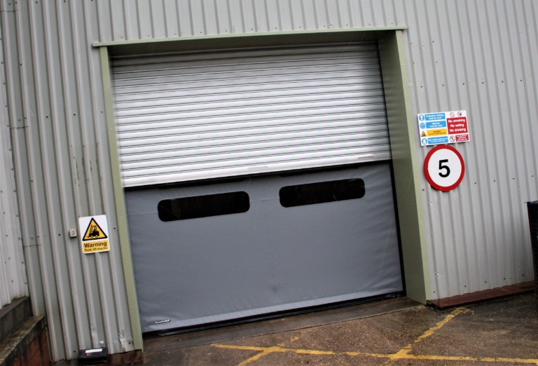 grey high speed roller shutter door
