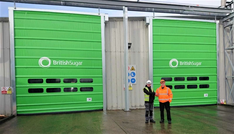 green high speed steel roller shutter industrial door