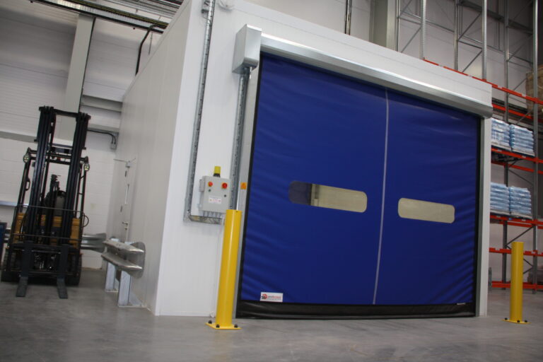 blue high speed industrial door