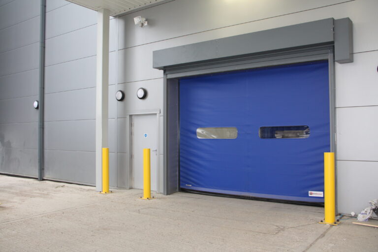 blue high speed pvc industrial door