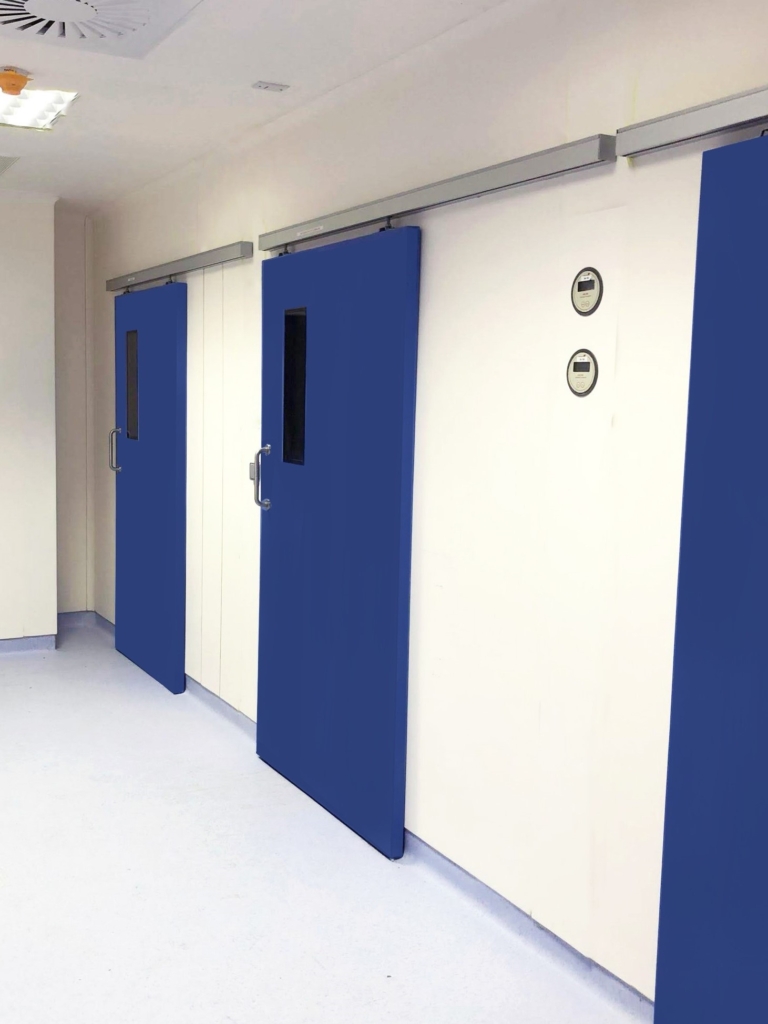 Sanidor HG Sliding GRP Doors - Blue