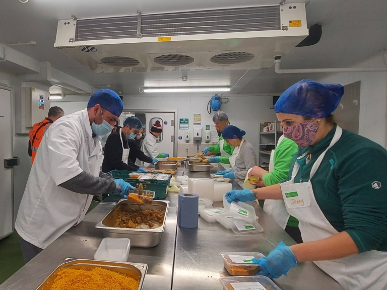 Tekta staff working in The Felix Project kitchen