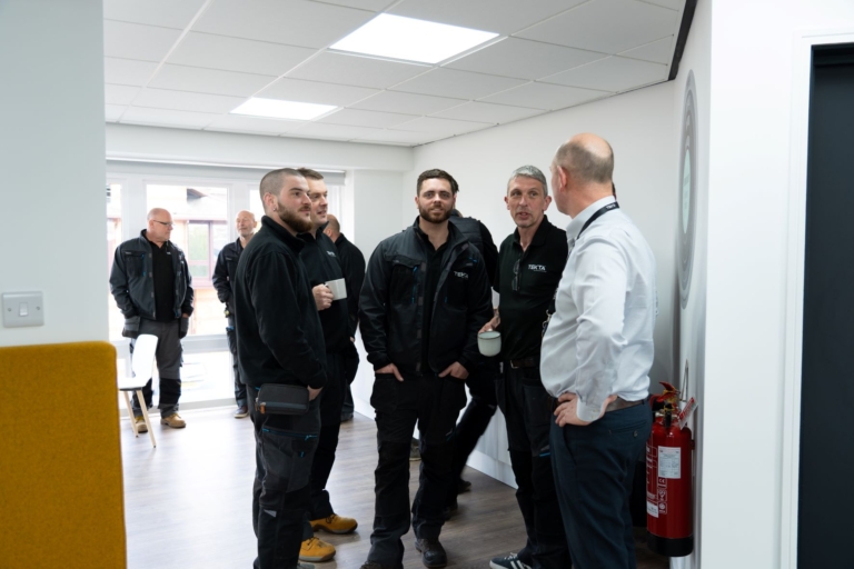 Team of high speed door installers