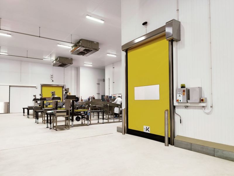 yellow pvc high speed industrial door